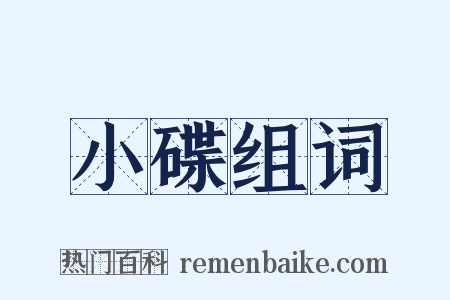 小碟组词是什么意思的图片